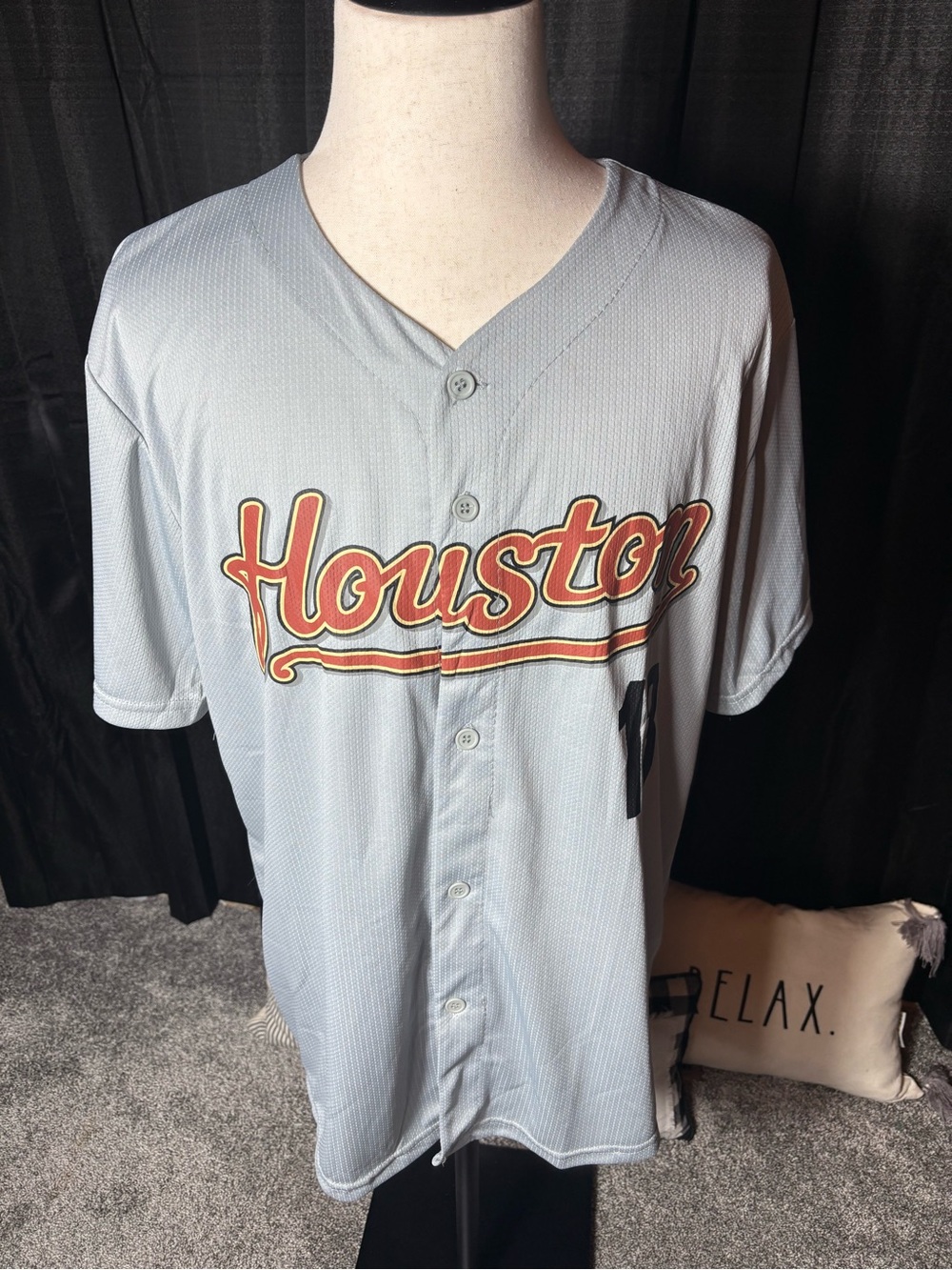 Houston Astros Wagner #13 Baseball Jersey - Light Gray with Orange Trim - Sz XL
